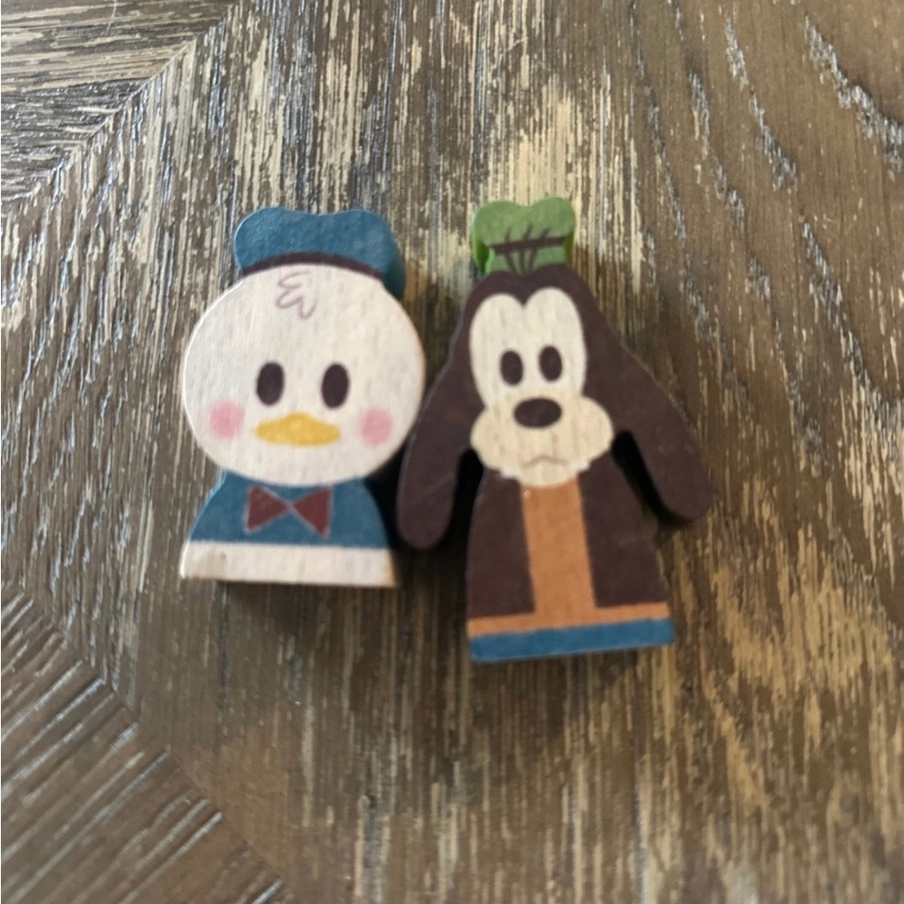Disney KIDEA Wooden Figures Lot Goofy & Donald Duck – Authentic Japan Disney Toy
